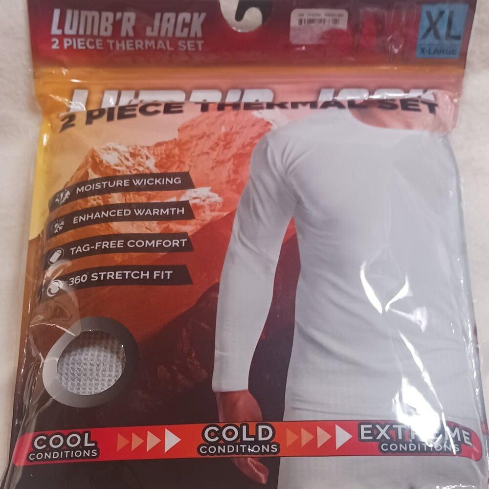 New With Tags, Original Package LUMB'R JACK Piece Gray Thermal Set XL